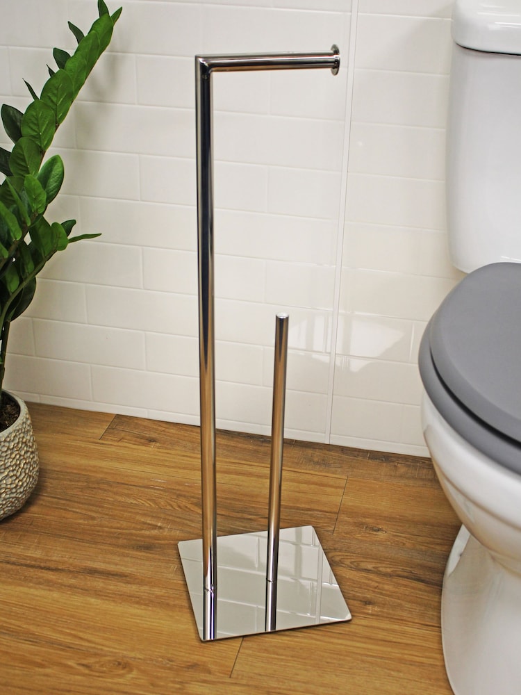 Showerdrape Stamford Freestanding Toilet Roll and Spare Paper Holder - Image 1 of 3