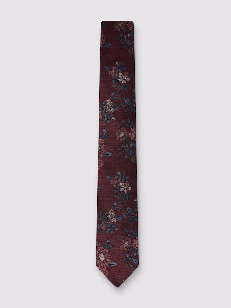 Ted Baker Tailoring Red ic Floral Tie - Image 1 of 2 Ted Baker Tailoring Red ic Floral Tie - Image 1 of 2