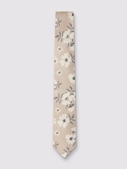 Ted Baker Tailoring Natural Magnolia Floral Silk Tie - Image 1 of 3