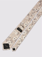 Ted Baker Tailoring Natural Magnolia Floral Silk Tie - Image 3 of 3