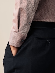 Damson Pink Regular Fit Single Cuff Textured Cotton Shirt - Image 5 of 7