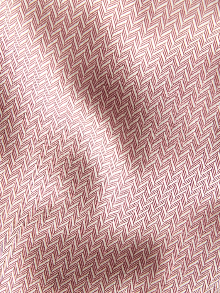 Damson Pink Regular Fit Single Cuff Textured Cotton Shirt - Image 7 of 7