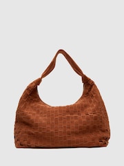 NÚNOO Brown Maxi Dandy Braided Suede Bag - Image 1 of 2