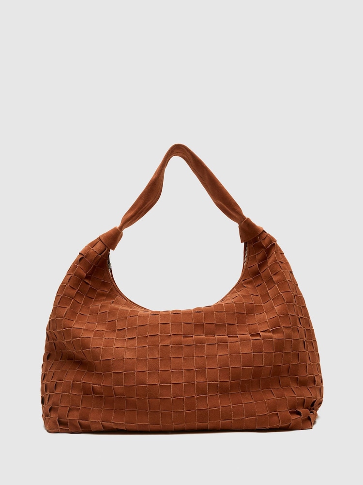 NÚNOO Brown Maxi Dandy Braided Suede Bag - Image 1 of 2 NÚNOO Brown Maxi Dandy Braided Suede Bag - Image 1 of 2