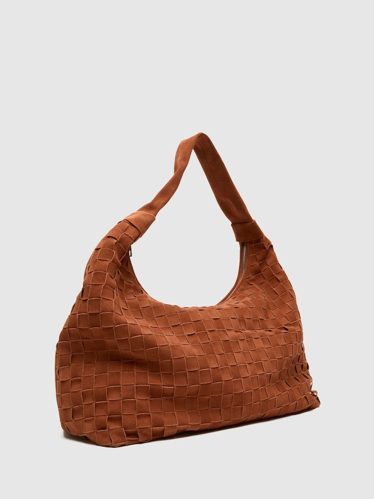 NÚNOO Brown Maxi Dandy Braided Suede Bag - Image 2 of 2 NÚNOO Brown Maxi Dandy Braided Suede Bag - Image 2 of 2