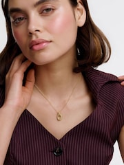 Karen Millen Gold Tone Chain Link Pendant Necklace - Image 2 of 5