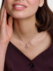 Karen Millen Silver Tone Chain Link Pendant Necklace - Image 4 of 5