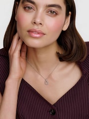 Karen Millen Silver Tone Chain Link Pendant Necklace - Image 5 of 5