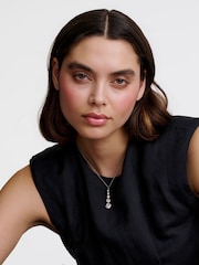 Karen Millen Silver Tone Crystal Flow Pendant - Image 3 of 6