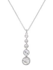 Karen Millen Silver Tone Crystal Flow Pendant - Image 4 of 6