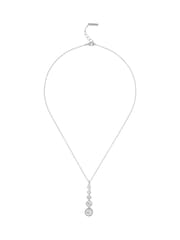 Karen Millen Silver Tone Crystal Flow Pendant - Image 5 of 6