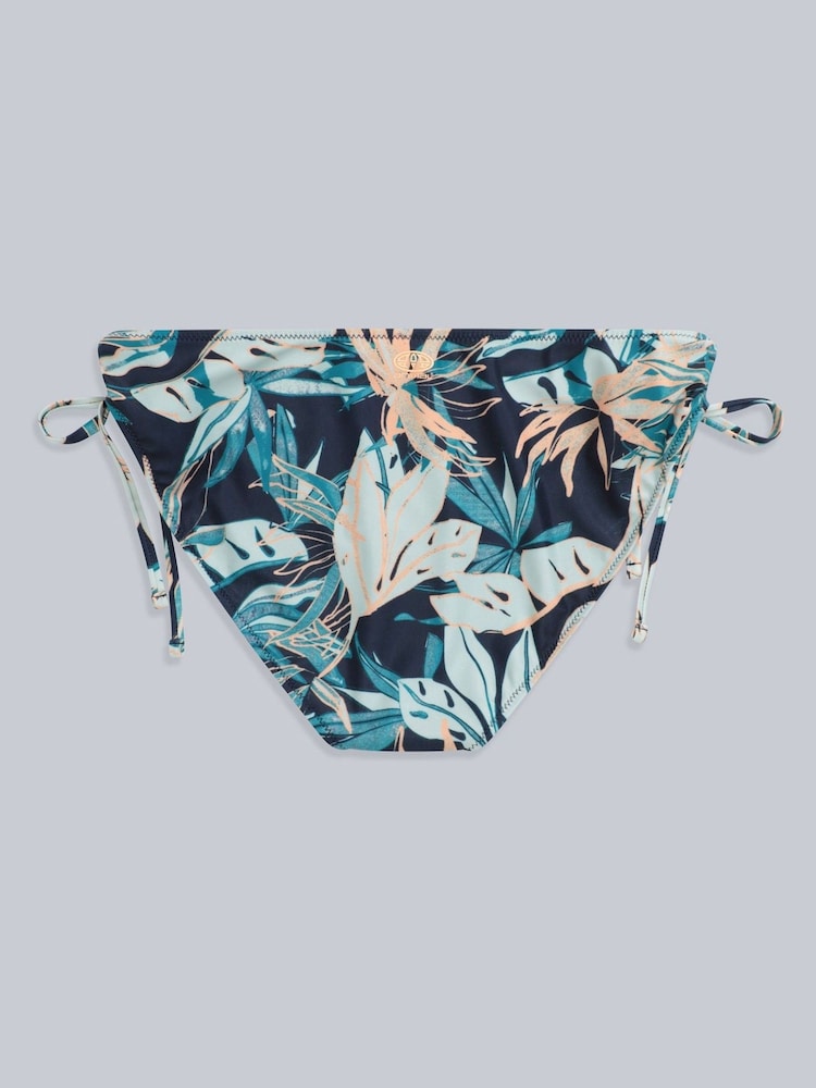 Animal Womens Blue Iona Recycled Tie Side Bikini Bottoms - Image 6 of 6