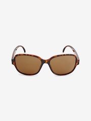 Tortoiseshell Brown Small Polarised Square Sunglasses - Image 4 of 5