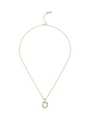 Karen Millen Gold Tone Crystal Chain Link Pendant Necklace - Image 4 of 5