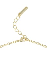 Karen Millen Gold Tone Crystal Chain Link Pendant Necklace - Image 5 of 5