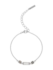 Karen Millen Silver Tone Crystal Baguette Bracelet - Image 4 of 6