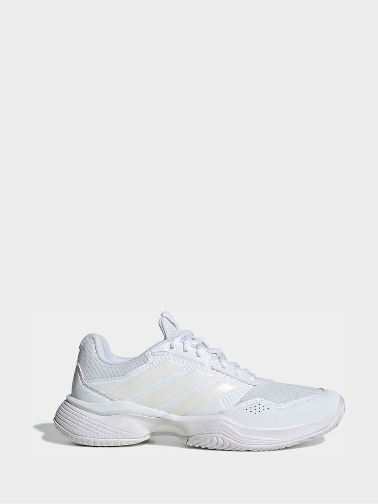adidas White GameCourt 3 Tennis Trainers - Image 1 of 10 adidas White GameCourt 3 Tennis Trainers - Image 1 of 10