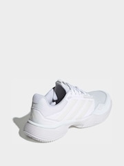 adidas White GameCourt 3 Tennis Trainers - Image 3 of 10