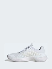 adidas White GameCourt 3 Tennis Trainers - Image 4 of 10