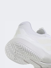 adidas White GameCourt 3 Tennis Trainers - Image 9 of 10