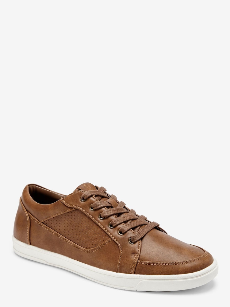 Tan Brown Regular Fit Smart Casual Trainers - Image 2 of 5