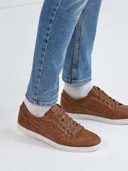 Tan Brown Regular Fit Smart Casual Trainers - Image 5 of 5