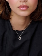 Karen Millen Silver Tone Crystal Chain Link Pendant Necklace - Image 5 of 5