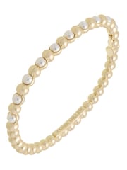 Karen Millen Gold Tone Logo Pearl Hinged Bangle - Image 4 of 6