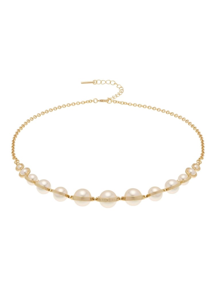 Karen Millen Logo Pearl Necklace - Bilde 6 av 6