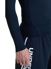 Under Armour Black HeatGear Fitted Long Sleeve Base Layer T-Shirt - Image 5 of 8