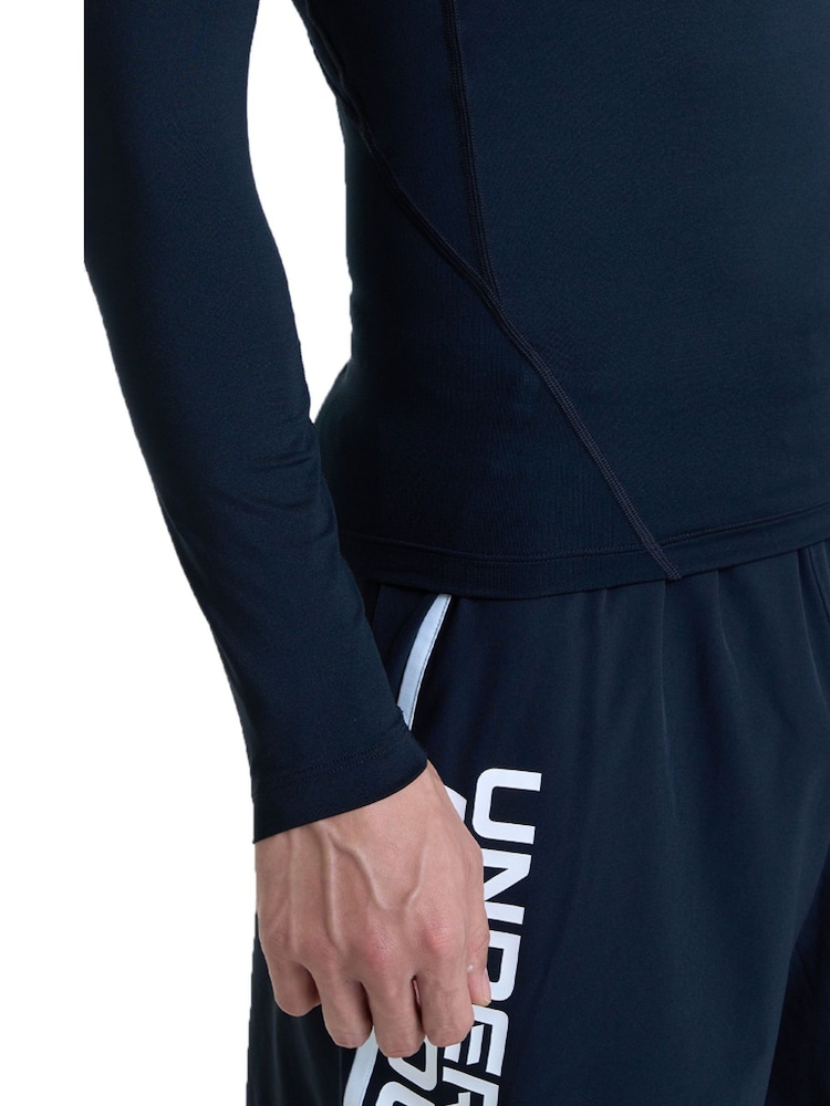 Zwart - Under Armour HeatGear aansluitend T-shirt met lange mouwen voor onderkleding - Image 5 of 8