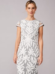 Phase Eight Blue Isobel Tapework Dress - Image 1 of 6