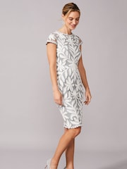 Phase Eight Blue Isobel Tapework Dress - Image 3 of 6