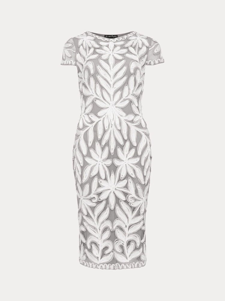 Phase Eight Blue Isobel Tapework Dress - Image 6 of 6
