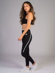Leggings ribeteado con raya para mujer - Imagen 4 de 5