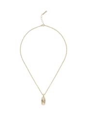Karen Millen Gold Tone Crystal Pebble Pendant Necklace - Image 5 of 6