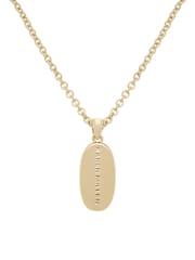 Karen Millen Gold Tone Crystal Pebble Pendant Necklace - Image 6 of 6