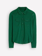 Boden Green Seam Detail Jersey Shirt - Image 1 of 4