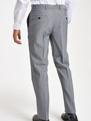 Light Grey Regular Fit Stretch Smart Trousers - Image 2 of 5
