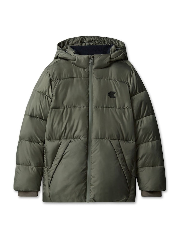 Calvin Klein Blue Kids Hooded Puffer Coat - Image 5 of 5