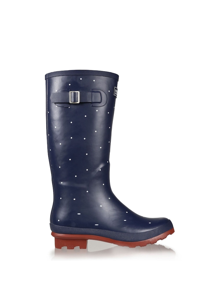 Regatta Blue/White Spot Ladies Fairweather II Wellies - Image 2 of 6