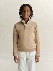 GANT Natural Shield Cotton Half Zip Sweater - Image 1 of 4