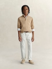 GANT Natural Shield Cotton Half Zip Sweater - Image 4 of 4