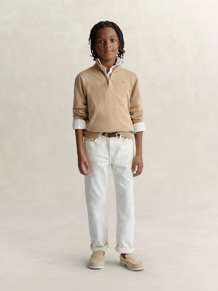 GANT Natural Shield Cotton Half Zip Sweater - Image 4 of 4 GANT Natural Shield Cotton Half Zip Sweater - Image 4 of 4