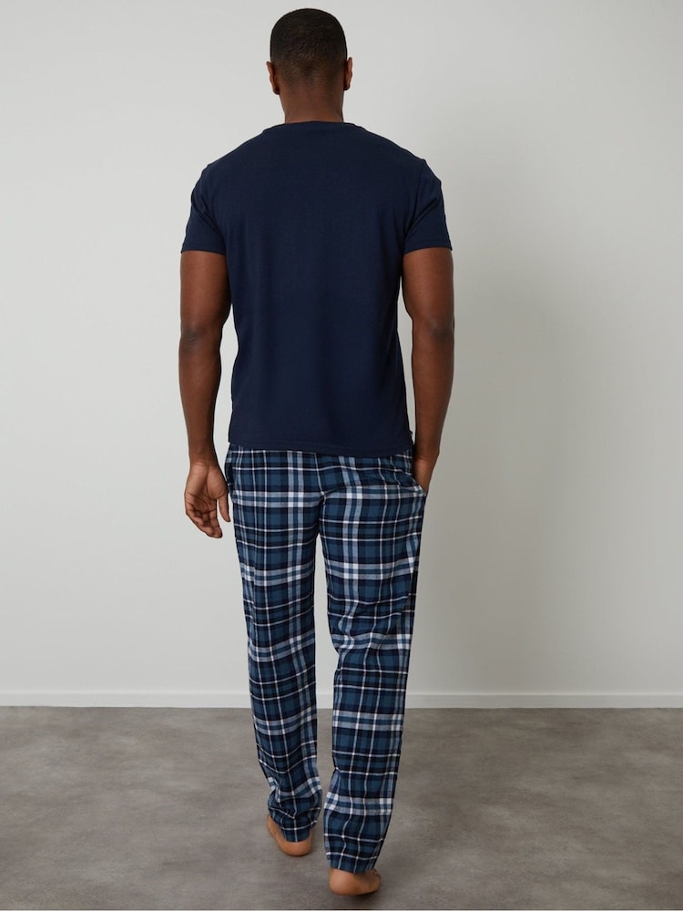 Azul - Threadbare Short Sleeve Pyjamas Set - Imagen 2 de 4 Azul - Threadbare Short Sleeve Pyjamas Set - Imagen 2 de 4