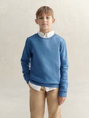 GANT Blue Shield Crew Neck Sweatshirt - Image 1 of 4