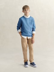 GANT Blue Shield Crew Neck Sweatshirt - Image 4 of 4