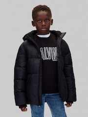 Calvin Klein PVH Black Kids Hooded Puffer Coat - Image 1 of 4