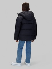 Calvin Klein PVH Black Kids Hooded Puffer Coat - Image 2 of 4