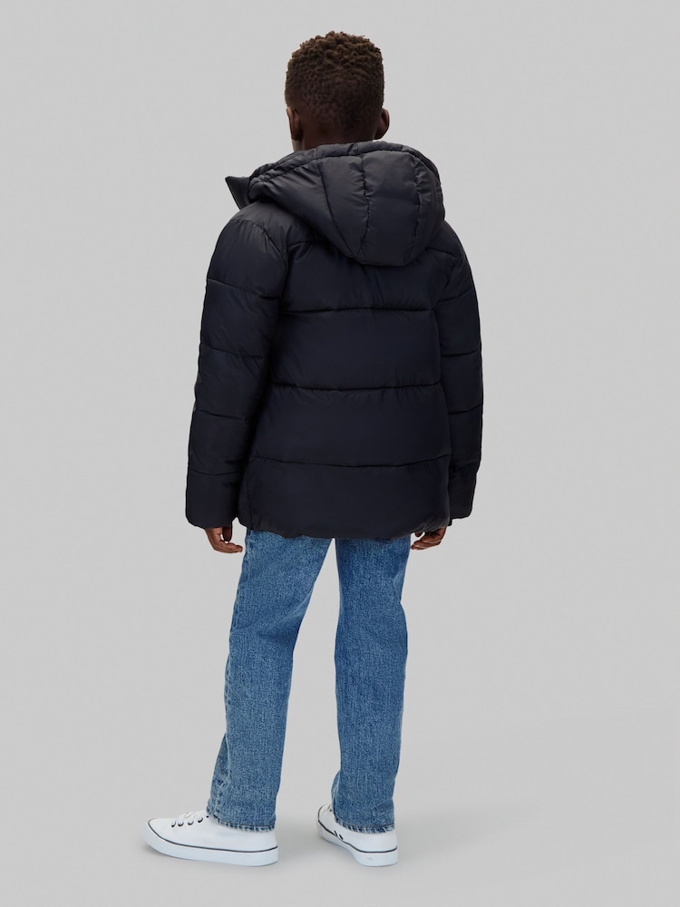 Calvin Klein PVH Black Kids Hooded Puffer Coat - Image 2 of 4 Calvin Klein PVH Black Kids Hooded Puffer Coat - Image 2 of 4